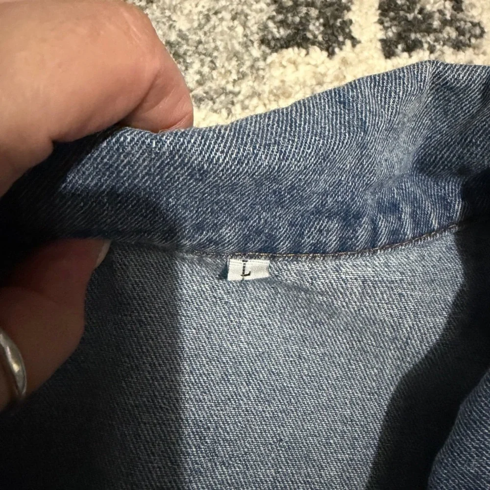 Denim Aztec Pattern Jacket - Picture 3 of 3